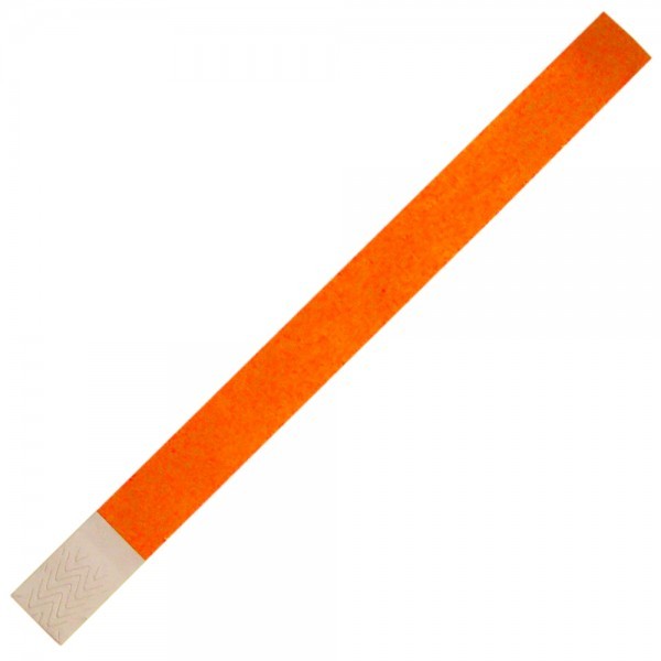 Pulseira Tyvek Laranja sem Impressão